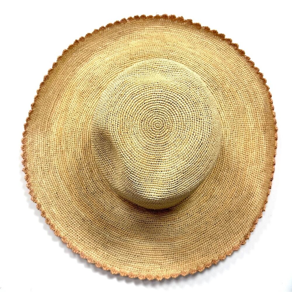 G. Viteri Scalloped Straw Hat - Picture 4 of 7